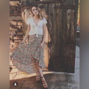 Boho Floral Skirt